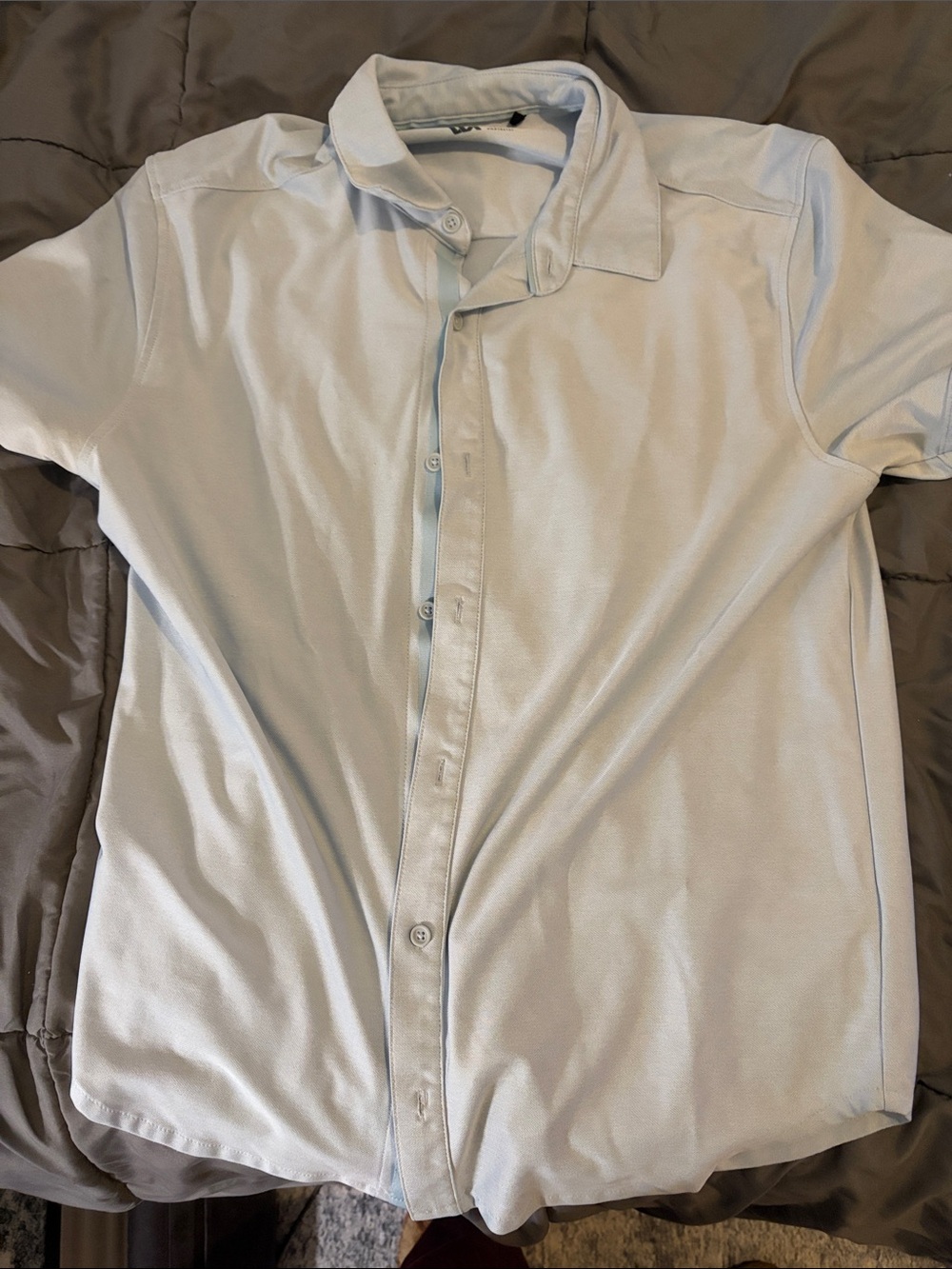 VM Light Blue Short Sleeve Button - Breatheable Summer Fabric